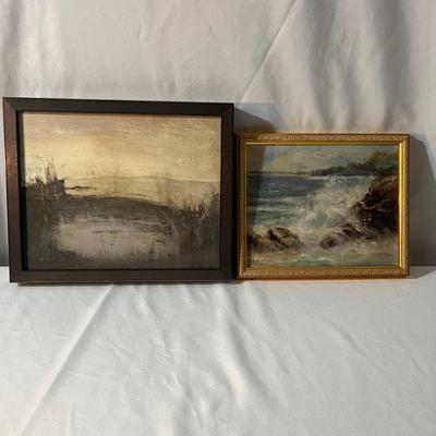 Two Framed Seaside Paintings (MBR-MG)