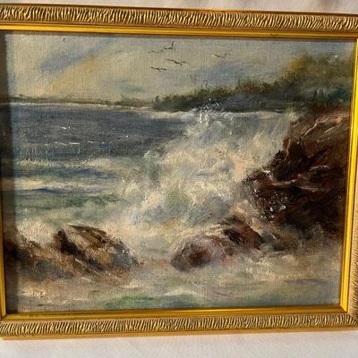 Two Framed Seaside Paintings (MBR-MG)