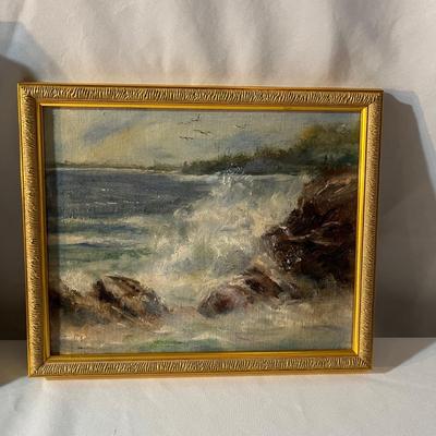 Two Framed Seaside Paintings (MBR-MG)