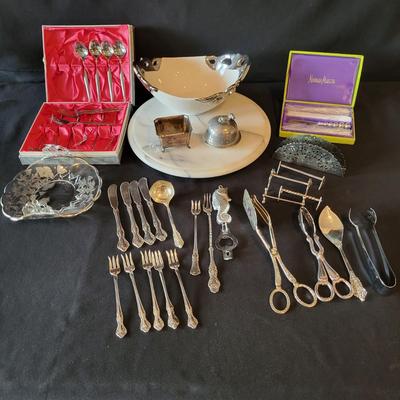 Nieman Marcus Butter Knives, Marble Lazy Susan and More (D-DW)