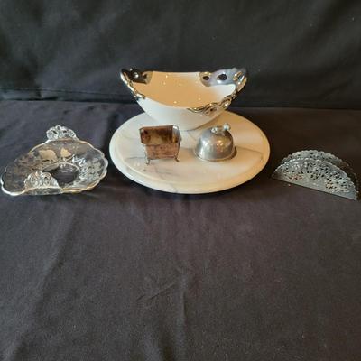 Nieman Marcus Butter Knives, Marble Lazy Susan and More (D-DW)