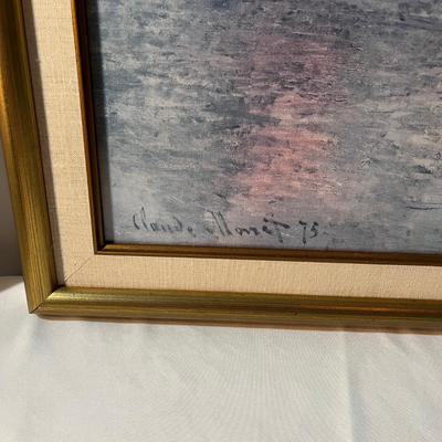 The Red Boats Claude Monet Frames Print & Seaside Framed Print (MBR-MG)