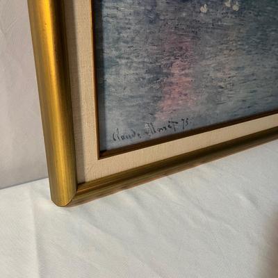 The Red Boats Claude Monet Frames Print & Seaside Framed Print (MBR-MG)