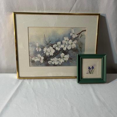 Four Framed Floral Art Pieces (MBR-MG)