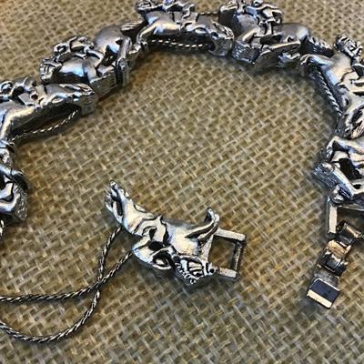 Horse Racing Metal Wire Bracelet