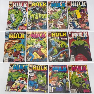 MARVEL COMICS ~ 1993 ~ The Incredible Hulk ~ Lot of 12 ~ Jan # 401 thru Dec # 412