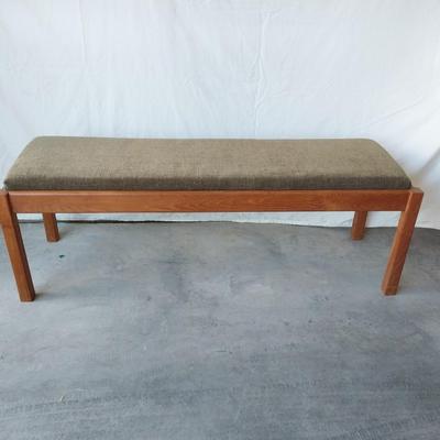 WOOD FRAMED BENCH WITH PADDED CUSHION