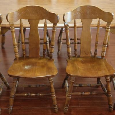 Dining Table With Six (6) Chairs & One (1) Leaf