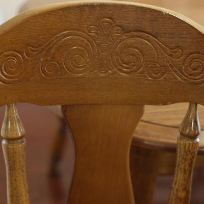 Dining Table With Six (6) Chairs & One (1) Leaf