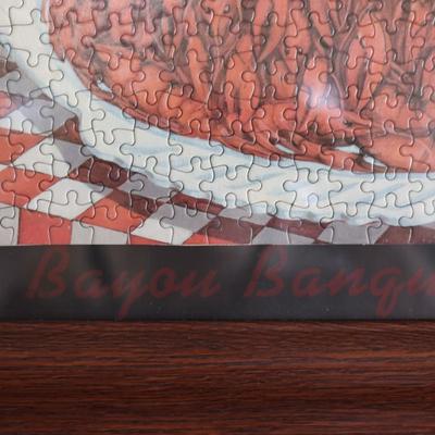 1983 D.H. Holmes New Orleans Framed "Bayou Banquet" Puzzle