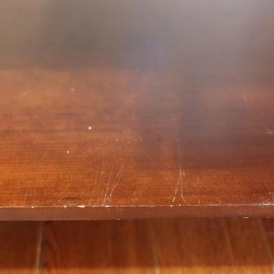 Two Tier Console Table W/ (2) Cabinets & (1) Drawer