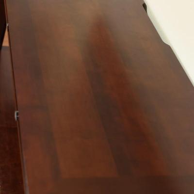 Two Tier Console Table W/ (2) Cabinets & (1) Drawer