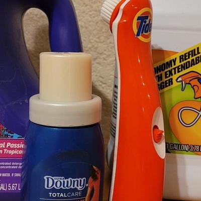 Laundry Detergent, Shout, Downey, and Tide Scrubber