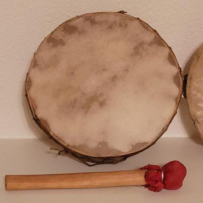 Calf Skin Drum and Tambourine