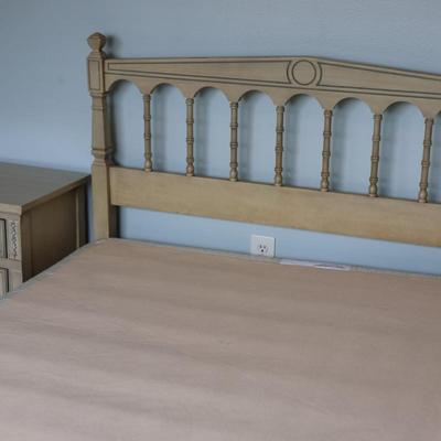 Double Bed Frame W/ Box Spring & Night Stand By DIXIE