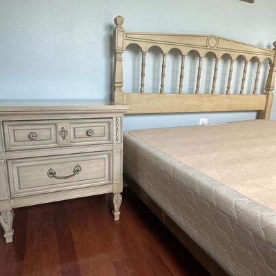 Double Bed Frame W/ Box Spring & Night Stand By DIXIE