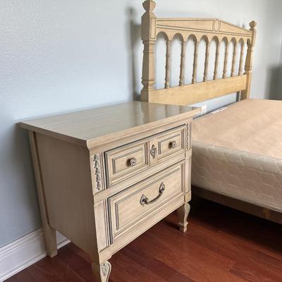 Double Bed Frame W/ Box Spring & Night Stand By DIXIE