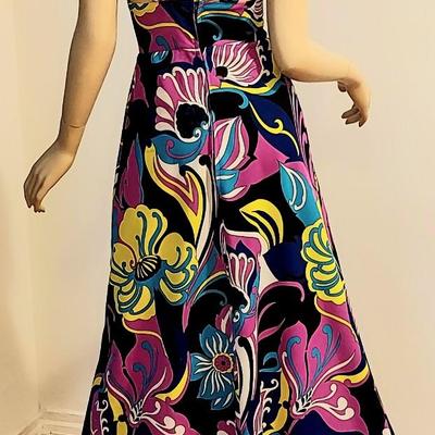 Vtg Brunetta Classic Trinidad & Tobago Maxi  printed Besuty