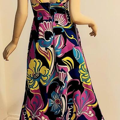 Vtg Brunetta Classic Trinidad & Tobago Maxi  printed Besuty
