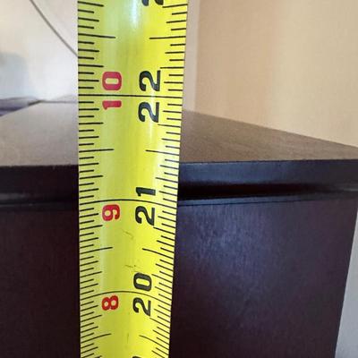 (2) Wooden Catalog Office File W/ Window Slots