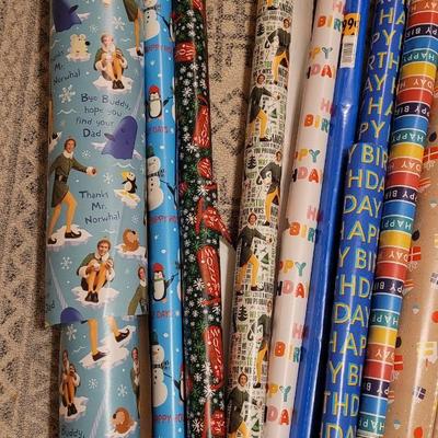 Wrapping Paper, Gift Bags, Ribbon, and Tags Lot