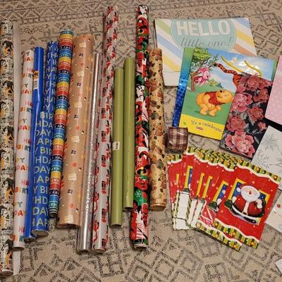 Wrapping Paper, Gift Bags, Ribbon, and Tags Lot