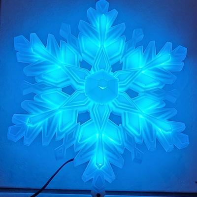 11" Ã— 9" Light Up Snowflake Tree Topper