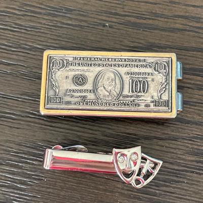 $100 money clip and tie clip