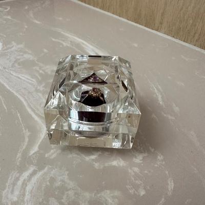 14 K Diamond Ring Amethyst (PB2-RG)