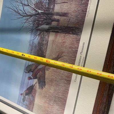 Bob Thompkins SIGNED / NUMBERED Grandview Plantation Pheasants Framed Print