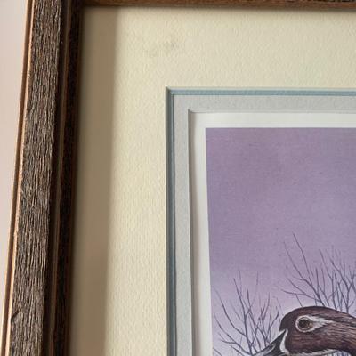 SIGNED NUMBERED FRAMED Water Mallard Ducks Fowl Print BOB THOMPKINS