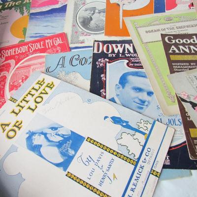 Lot 260:  Lot of 20 Vintage Sheet Music