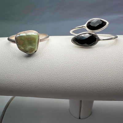 Two 925 Rings With Stones (PB2-RG)