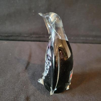 Italian Glass Horse and a Finnish Glass Penguin (L-DW)