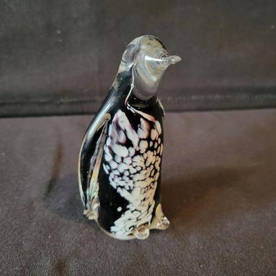 Italian Glass Horse and a Finnish Glass Penguin (L-DW)
