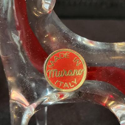 Italian Glass Horse and a Finnish Glass Penguin (L-DW)