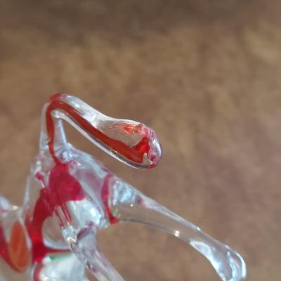 Italian Glass Horse and a Finnish Glass Penguin (L-DW)