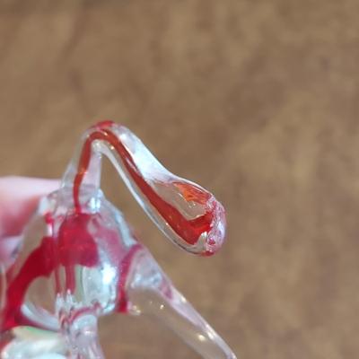 Italian Glass Horse and a Finnish Glass Penguin (L-DW)