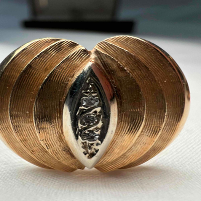 Grand Prix 14K With Diamonds - Gold Cufflink & Tie Tack Set (PB2-RG)