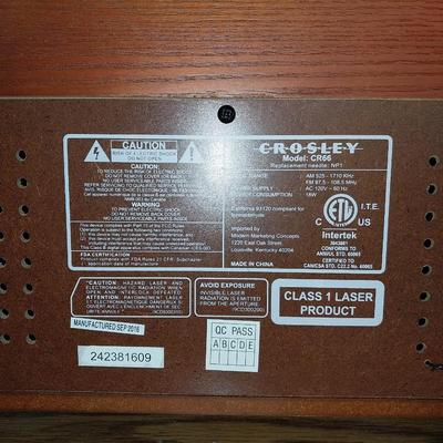 CROSLEY ROCHESTER  5 IN 1 STEREO, CD, CASSETTE & PHONOGRAPH PLAYER