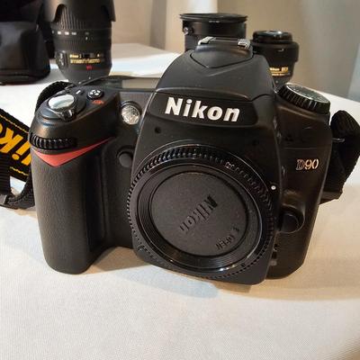 Nikon D-90 12mp Digital Camera, 4 Lenses, More (PC1-JS)