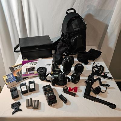 Nikon D-90 12mp Digital Camera, 4 Lenses, More (PC1-JS)