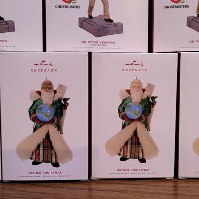New Ghost Busters and Father Christmas Ornaments