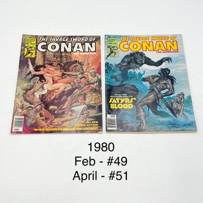 MARVEL COMICS ~ The Savage Sword of Conan ~ 1980'S ~ Lot of 84 Comic Books