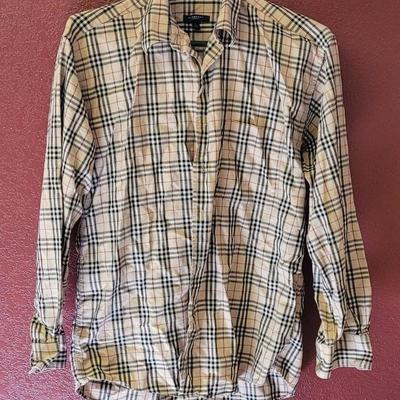 Large Burberry Classic Plaid Shirt & Hanger