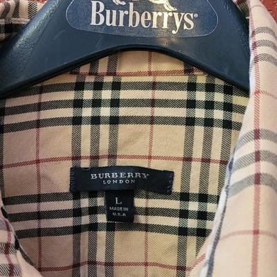 Large Burberry Classic Plaid Shirt & Hanger