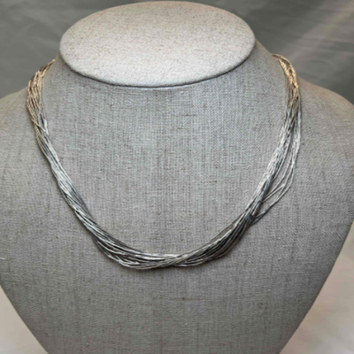 Silver 925 Multi Strand Necklace & More 925 (PB2-RG)