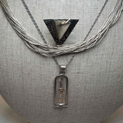 Silver 925 Multi Strand Necklace & More 925 (PB2-RG)