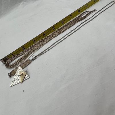 Silver 925 Multi Strand Necklace & More 925 (PB2-RG)