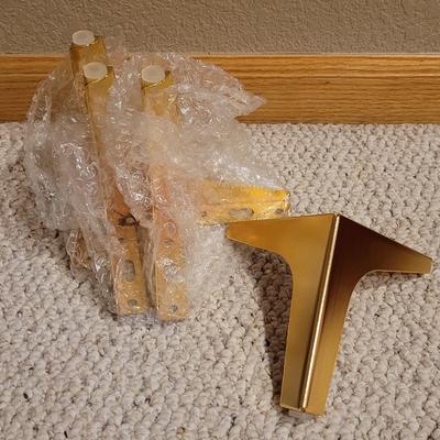 Set of 5" Gold Furniture Feet
